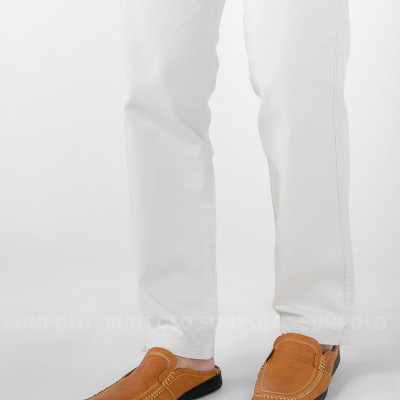 Dép Sapo Bít Mũi Nam Da Bò SUNPOLO SPO218 (Nâu bò, Xanh rêu)