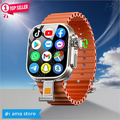 Đồng hồ Thông minh AMA Smart watch TK Plus Android 8.1 Camera xoay 180 Lắp Sim Định vị GPS Google kết nối Wifi 4G Blueltooth xem được Video Youtube TikTok tải App FB Messenger Skype Viber Wechat Line Tele chơi Game cho Trẻ em Người lớn Hàng nhập khẩu