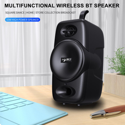 Máy tính để bàn HXSJ Q8 Bluetooth không dây 5.0 Loa Hộp âm thanh ngoài trời di động Kết nối TWS Thẻ TF U Đĩa AUX IN Nhạc
