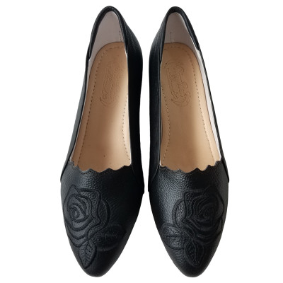 Giày Búp Bê Nữ Da Bò Thật BIGGBEN Cao 3 Phân BB137