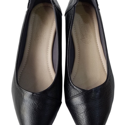 Giày Búp Bê Nữ Da Bò Thật BIGGBEN Cao 5 Phân BB123