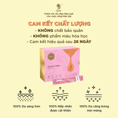 Bột Uống Dưỡng Da Toàn Diện Cozo NMN Giúp Làm Trắng Da, Bảo Vệ Khỏi Tia UV, Ngăn Ngừa Lão Hóa, và Tái Tạo Tế Bào Da Toàn Thân