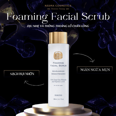 Tẩy Da Chết Tạo Bọt Foaming Facial Scrub Kedma 180ml